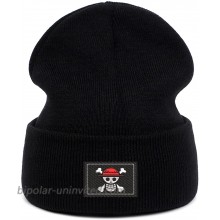 JIAHUA Anime Hat Unisex M Embroidery Knitted Hats Men Women Adult Winter Outdoor Ski Hat Black1 at  Men’s Clothing store