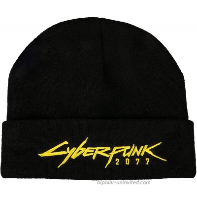 JINX Cyberpunk 2077 Cyberpunk Logo Knit Beanie Black One Size at  Men’s Clothing store
