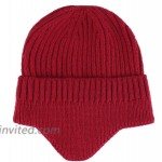 JITTY Beanie Hats for Men Women Knit Skull Cap Helmet Liner with Ear CoversWine red