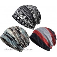 Kojoon Women's Baggy Slouchy Beanie Chemo Cap 3 Pack Turbans Hat Gatsby Cancer Head Hair Loss Nightcap at  Women’s Clothing store