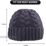 LAVYBABY Ponytail Beanies for Women Winter High Messy Bun Beanie Hat with Ponytail Hole Warm Trendy Knit Ski Skull Cap at Women’s Clothing store