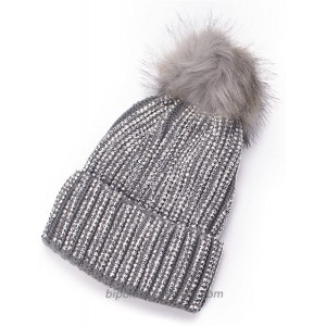 Lawliet Womens Faux Fur Pom Pom Beanie Ski Hat Cap Slouchy Knit Warm A469 Gray at  Women’s Clothing store