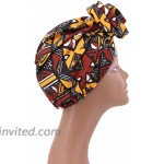 Multifit Women’s African Turban Flower Knot Headwarp Beanie Pre-Tied Bonnet Chemo Cap Hair Loss Hat at Women’s Clothing store