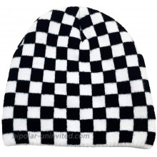 Newfancy Women Men Winter Hats Checkered Checkerboard Pattern Beanie Knitted Soft Warm Slouchy Skull Ski Cap at  Women’s Clothing store