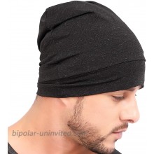 Night Cap One Size Soft and Chemotherapy Cap Elastic and Breathable and Shifts Freely Between 2 Colors for Women and Men Black spot at  Men’s Clothing store