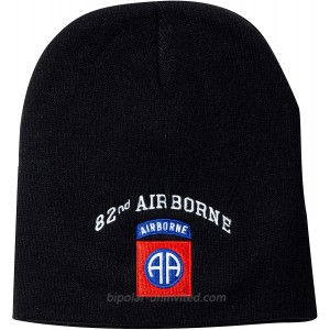 Officially Licensed 82nd Airborne Division United States Army Airborne Infantry Embroidered Black Beanie Hat at  Men’s Clothing store