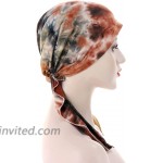 Pre Tied Head Scarves Chemo Caps for Women Cotton Soft Leopard Beanie Sleep Turban Hat Headwear for Cancer Patients at Women’s Clothing store