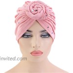Qianmome Sequined African Turban Flower Knot Pre-Tied Bonnet Beanie Cap Headwrap Headband at Women’s Clothing store