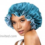 Satin Sleep Bonnet Double Layer Large Silky Hair Night Cap for Women Curly Wave Hair