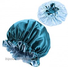 Satin Sleep Bonnet Double Layer Large Silky Hair Night Cap for Women Curly Wave Hair