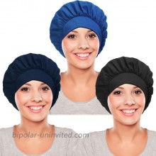 SATINIOR 3 Pieces Adjustable Scrub Cap Unisex Bouffant Hat Sweatband Cotton Scrub Hat Black Navy Blue Multicoloured Medium at  Women’s Clothing store