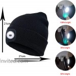 Semper Paratus Winter Soft Stretchy Knit Beanie Built-in USB Rechargeable LED at Men’s Clothing store