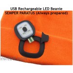 Semper Paratus Winter Soft Stretchy Knit Beanie Built-in USB Rechargeable LED at Men’s Clothing store