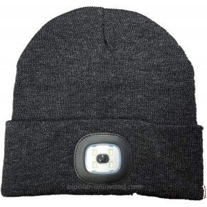 Semper Paratus Winter Soft Stretchy Knit Beanie Built-in USB Rechargeable LED at  Men’s Clothing store