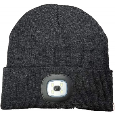 Semper Paratus Winter Soft Stretchy Knit Beanie Built-in USB Rechargeable LED at  Men’s Clothing store