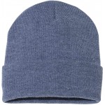 Sportsman - 12 Solid Knit Beanie - SP12 - One Size - Heather Navy at Men’s Clothing store