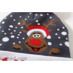 SSLR Adult Ugly Christmas Beanie Hat Knitted Cap One Size Black123 at Women’s Clothing store