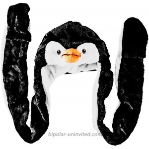 Super Z Outlet Penguin Plush Animal Winter Ski Hat Beanie Aviator Style Winter Long