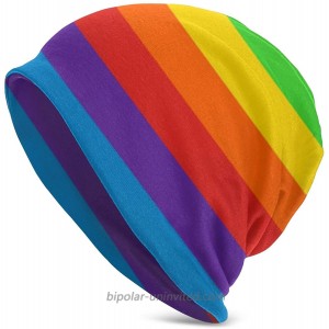 SURSUBUN Rainbow Color Stripes Beanie Hat Slouchy Skull Cap Warm Chemo Headwear for Men Women at  Men’s Clothing store