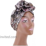 Testudineus Turbans for Women Stretchy Pre Tied Knot Headwrap Sleep Hat African Pattern Fashion Beanie Cap at Women’s Clothing store