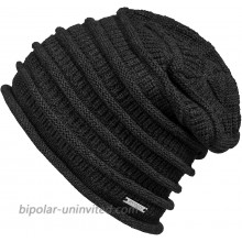 Thin Slouchy Beanie for Men and Women - Chunky Knit Style - 100% Cotton - BE10 Charcoal at  Women’s Clothing store