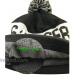 TravelTeamSports Pom Pom Beanies - Knitted Fleece Lined Beanie Hats w Soccer Logo at Men’s Clothing store