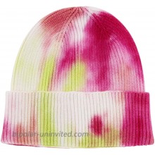 UIEGAR Tie Dye Beanie for Soft Women Winter Knitted Hat Skull Cap Pink and Yellow at  Women’s Clothing store