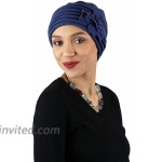 Womens Hat Luxury Fleece Beanie Cloche Cancer Headwear Chemo Cap Ladies Winter Head Coverings Lauren Navy at Women’s Clothing store