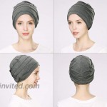 Womens Head Wrap Cover Scarves Cancer Beanie Hat for Chemo Patient Sleep Cap Turban Surgical Hair Jersey Casual Gray at Women’s Clothing store
