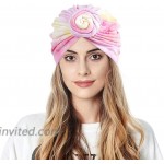 Womens Knot Turban Tie Dye Head Scarf Elastic African Headwrap Pre-Tied Cap Beanie Pink at Women’s Clothing store