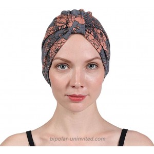 Women’s Turban Cotton Double Layer Satin Liner Chemo Cap Flower Print Beanie Head wrap Cap Sleep Bonnet at  Women’s Clothing store