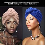 YBSHIN Boho African Headwrap Black Pre-Tied Bonnet Turban Knot Beanie Cap Headbands Chemo Cap Hats for Women and Girls Pack of 3 at Women’s Clothing store
