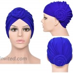 YgneeDom 6Pcs Women African Turbans Hats Beanies Pre-Tied Knot Hair Scarf Headwrap India's Caps 6 Packs One Size at Women’s Clothing store