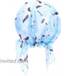 YJDS Women Scarf Cap for Chemo Cancer Slip-On Headwear Summer 2 PCS Blue White at Women’s Clothing store