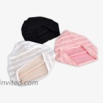 Yuzemumu Beanies Polyester Cancer Headwear Skull Cap Knitted hat for Women 3pack-A at Women’s Clothing store