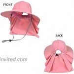 2 Pack Women's Ponytail Sun Hat Wide Brim Fishing Safari Beach UV Protection Hat w Neck Flap Cover Pink & Purple at Women’s Clothing store