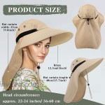 2 Pieces Sun Hat Hiking Fishing Hat with Wide Brim UV Protection Hiking Gardening Hat with Neck Flap Neck Protection for Men Women Safari Cap Green Khaki at Women’s Clothing store