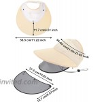 2 Pieces Wide Brim Hat with Facial Protective Sun Visor Hats Face Protective Cap UV Protection Fishing Hat Face Covering Shield with Detachable Visor at Women’s Clothing store