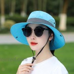 3 Pieces Women Ponytail Sun Hat Packable UV Protection Beach Cap Foldable Mesh Wide Brim Beach Fishing Hat at Women’s Clothing store