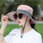 3 Pieces Women Ponytail Sun Hat Packable UV Protection Beach Cap Foldable Mesh Wide Brim Beach Fishing Hat at Women’s Clothing store