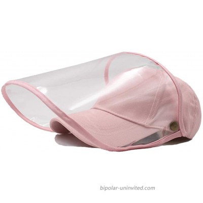 Baseball Cap for Womens Men Sun Hat with Removable Transparent Cover Foldable Plain Hat Summer Bucket Hats Outdoor Gym Sport Hat02 Pink at  Women’s Clothing store