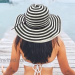 Beach Hats for Women Lightweight Packable Breton Sun Hat UPF 50+ Adjustable Wide Brim Summer Beach Sun Hats Black at Women’s Clothing store