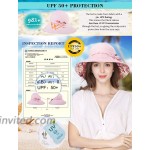 Comhats Summer Cotton Wide Brim Bucket Sun Hat for Women UPF Travel Beach Chin Strap at Women’s Clothing store