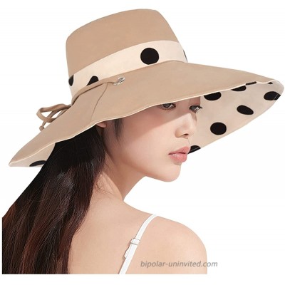 Fanadith Sun Hats for Women with UV Protection Wide Brim Fishing Hat UPF 50+ Floppy Beach Cap Summer Outdoor Reversible Recreation Bucket Hat Khaki at  Women’s Clothing store