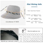Fancet Packable Beach Rolled Brim Straw Panama Cloche Derby Summer Sun Hat String for Women at Women’s Clothing store