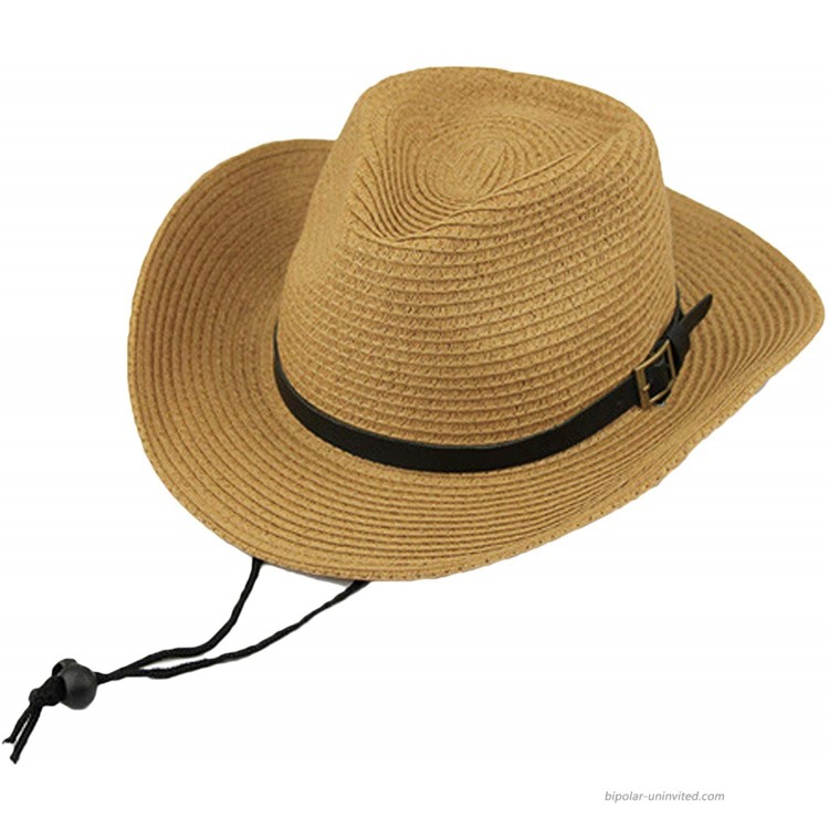 Flygo Women's Wide Brim Floppy Summer Sun Hat UPF 50+ Beach Staw Hat One Size Khaki at Women’s Clothing store