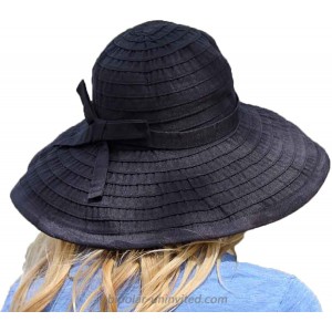 Ginger Women's Wide-Brim Sun Travel Hat Large Black Packable Lightweight Foldable Crushable Adjustable UPF 50 Sun Hat For Large Heads From Sungrubbies at  Women’s Clothing store