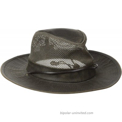 Henschel Distressed Aussie Mesh Breezer Hat with Camo Under Brim