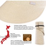 IKEPOD UPF 50 Paper Braid Visor Hat - Brim Roll-up Foldable Adjustable Summer Sun Cap for Women Men One Size at Women’s Clothing store