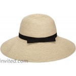 Janrely Women Floppy Sun Beach Straw Hats Wide Brim Packable Summer Cap Beige at Women’s Clothing store